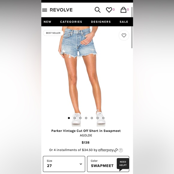 Agolde Parker shorts size 27 EUC - Picture 4 of 5